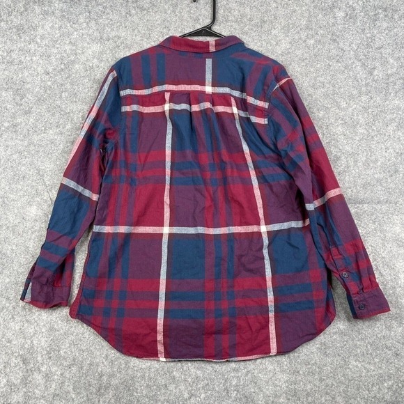 Eddie Bauer Women's Shirt Size XL Classic Fit Plaid Lightweight Button Up Casual - Picture 8 of 8